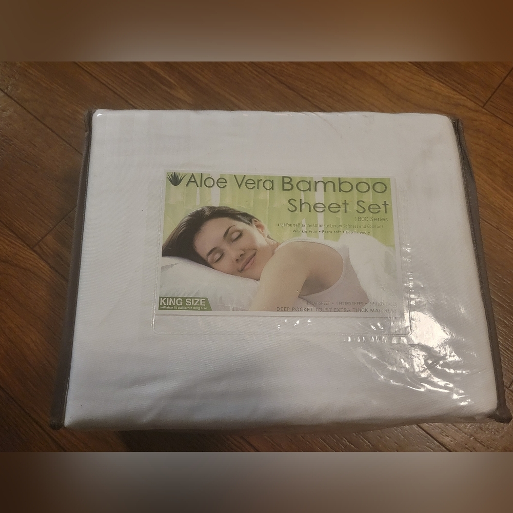 King Size White Sheet Set